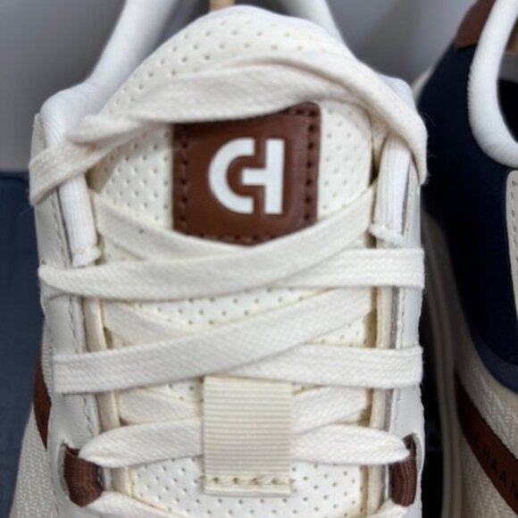Cole Haan Men's Grand Crosscourt Winner Sneaker Ivory/Navy/Tan Size 13 NWB - Picture 10 of 16